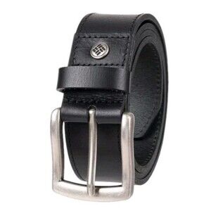 Columbia Men's Genuine Leather Belt, Black M (32-34)‎